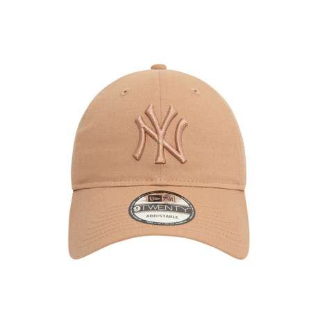 Casquette strapback réglable en coton camel unie avec de la broderie - Image 5