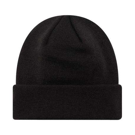 Bonnet noir uni avec de la broderie rouille à l'avant sur le revers - Image 2