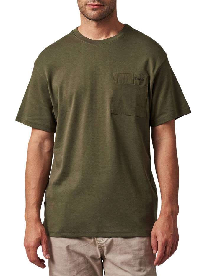 T-shirt kaki uni coupe...