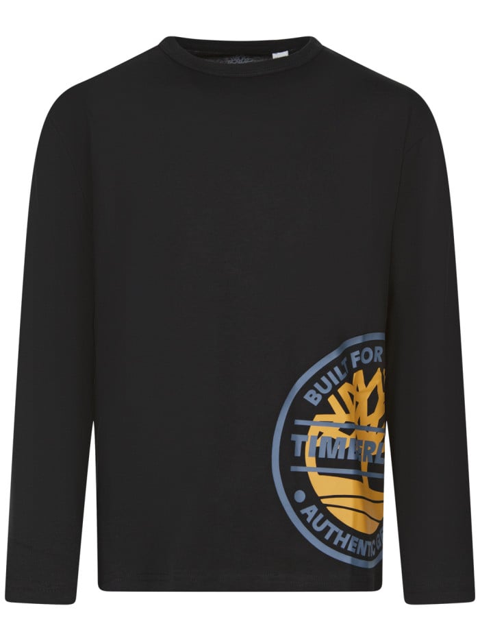 T-shirt en coton noir uni...