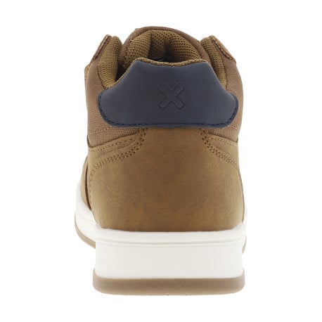 Baskets camel plates à lacets, bande auto-agrippante et empiècements marine - Image 6