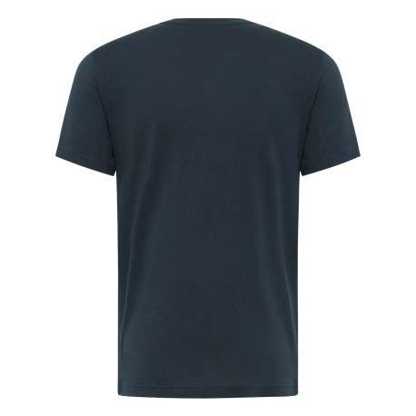 T-shirt Austin droit en coton marine avec col rond et logo bordeau imprimé - Image 2