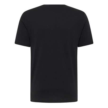 T-shirt manches courtes Austin en coton noir avec logo blanc imprimé et col rond - Image 2