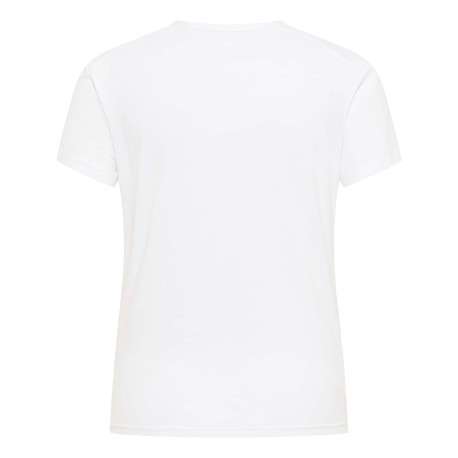 T-shirt Ada en coton blanc uni à coupe slim avec col rond et logo brodé - Image 2