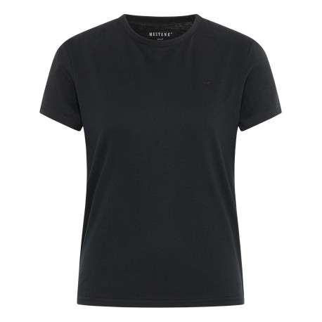 T-shirt noir Ada en coton à coupe slim avec logo brodé et col rond