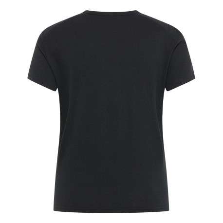 T-shirt noir Ada en coton à coupe slim avec logo brodé et col rond - Image 2