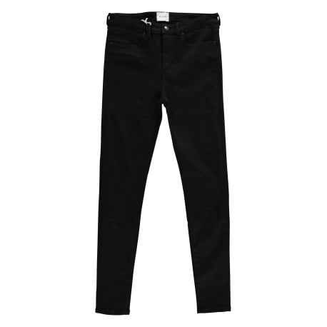 Jean Georgia en coton mélangé noir à coupe super skinny avec surpiqûres noires
