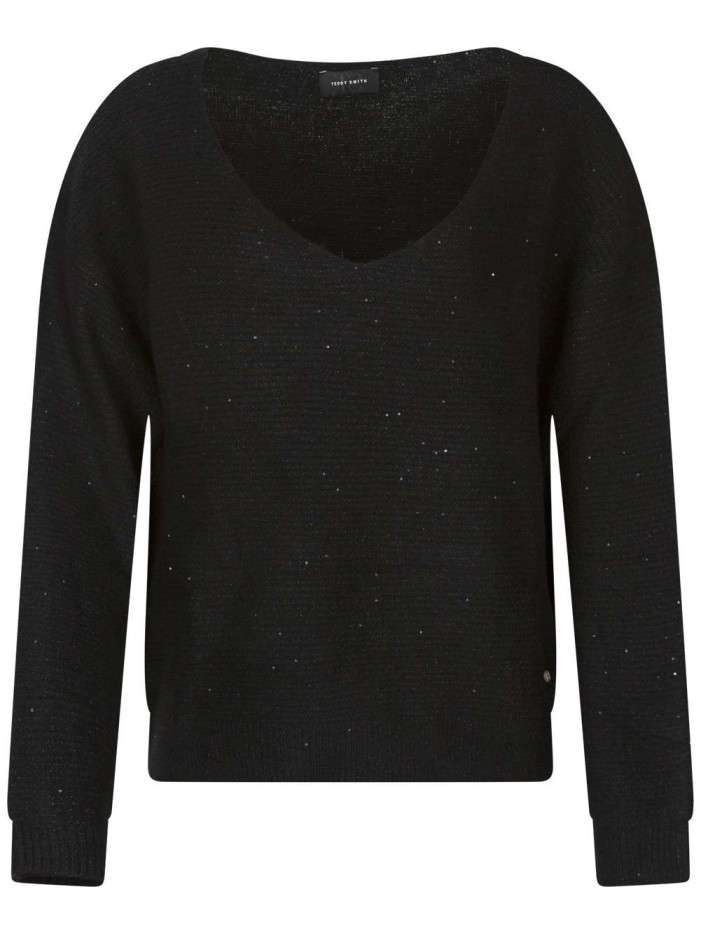 Pull noir pailleté doux...