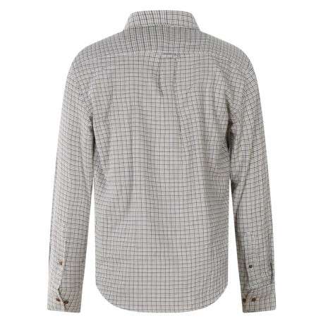 Chemise en coton écrue à imprimé tartan avec un col américain - Image 2
