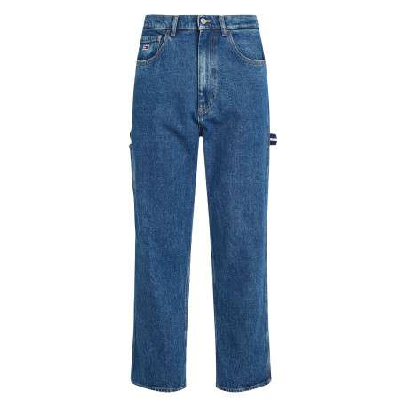 Jean Skater Carpenter en coton mélangé bleu uni avec une coupe droite - Image 11