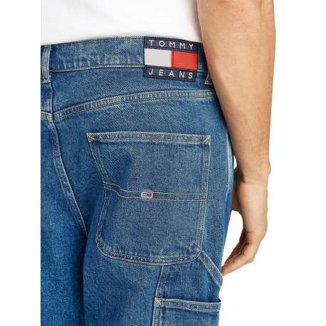 Jean Skater Carpenter en coton mélangé bleu uni avec une coupe droite - Image 13