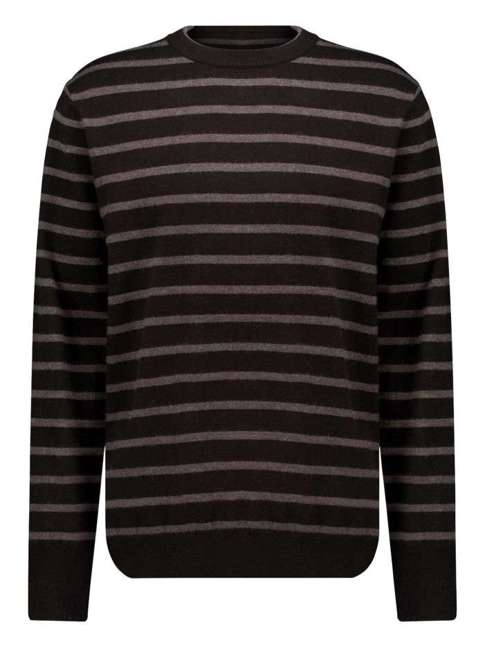 Pull noir rayé avec une...