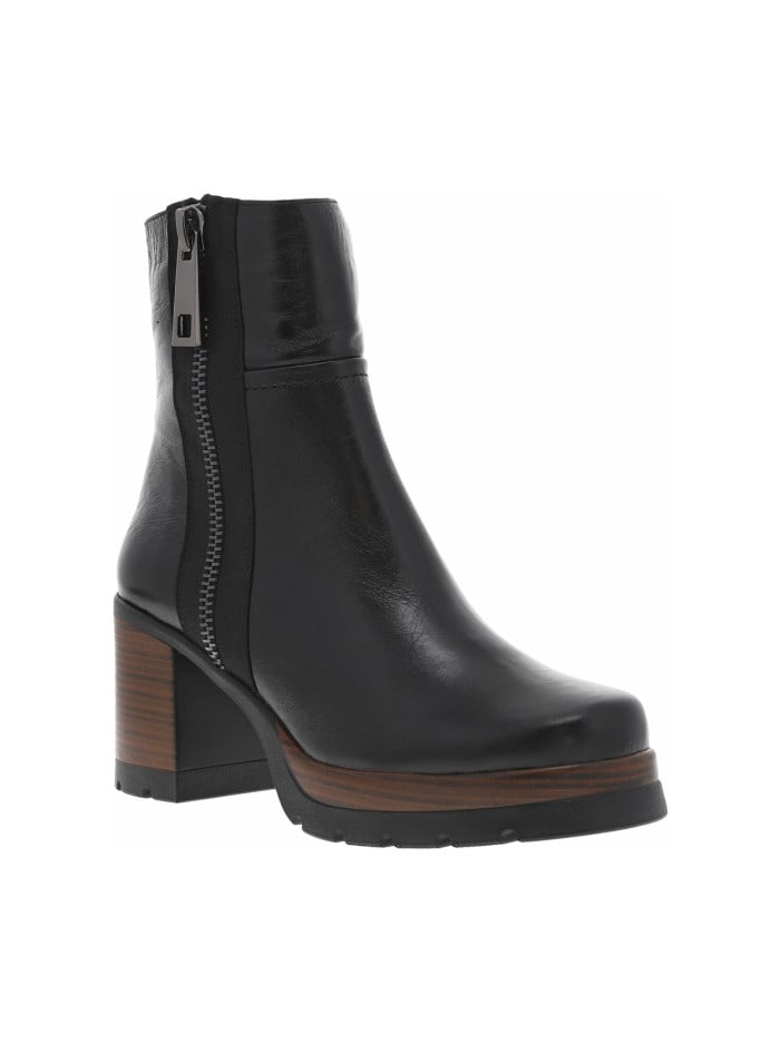 Boots en cuir noires à...