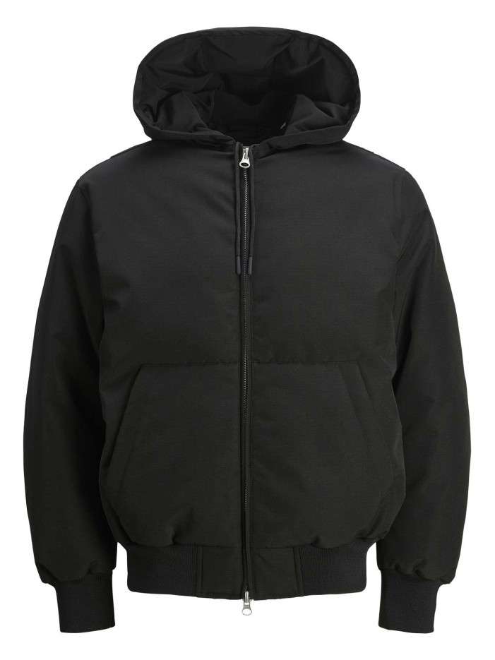 Blouson noir uni à coupe...