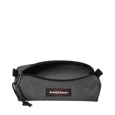 Trousse anthracite unie avec zip et étiquette de la marque à l'avant - Image 2