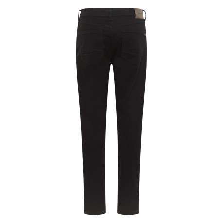 Jean en coton noir uni avec une coupe slim et une taille mi-haute - Image 2