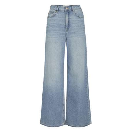 Jean Tokyo en coton stone uni avec une coupe bootcut et légèrement délavé