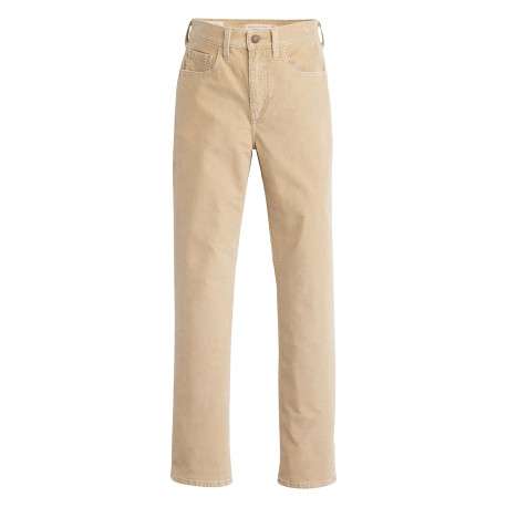 Pantalon 5 Poches 724™ High Rise Straight en coton beige uni à coupe droite