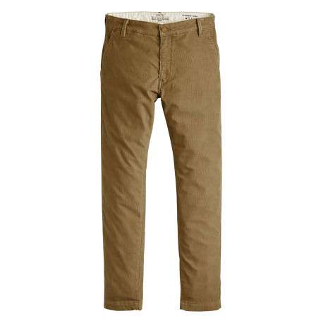 Chino Xx Chino Std Ii en coton mélangé taupe uni en velours côtelé slim