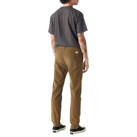 Chino Xx Chino Std Ii en coton mélangé taupe uni en velours côtelé slim - Image 2