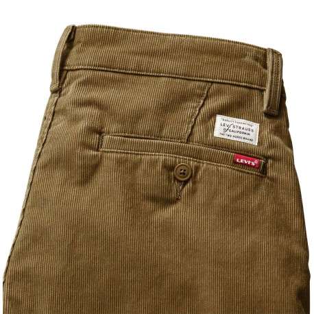 Chino Xx Chino Std Ii en coton mélangé taupe uni en velours côtelé slim - Image 3