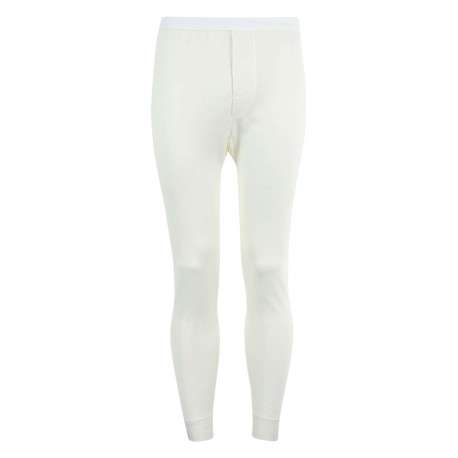 Pantalon de pyjama blanc uni à coupe slim et ourlets élastiqués