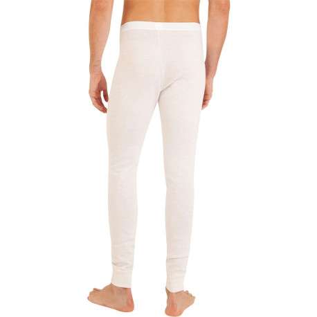 Pantalon de pyjama blanc uni à coupe slim et ourlets élastiqués - Image 4
