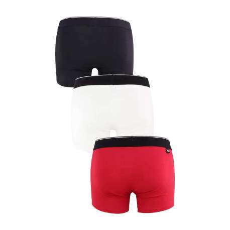 Lot de 3 boxers classiques en coton tricolore avec le nom de la marque - Image 2