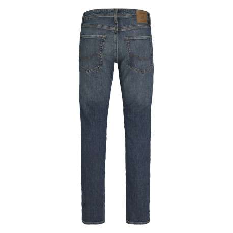 Jean en coton biologique bleu indigo délavé aux cuisses à coupe regular fit - Image 2