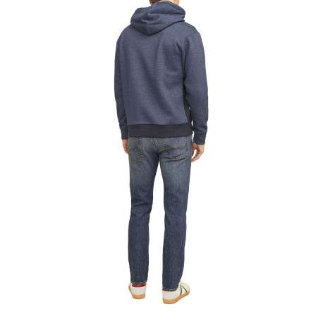 Jean en coton biologique bleu indigo délavé aux cuisses à coupe regular fit - Image 5