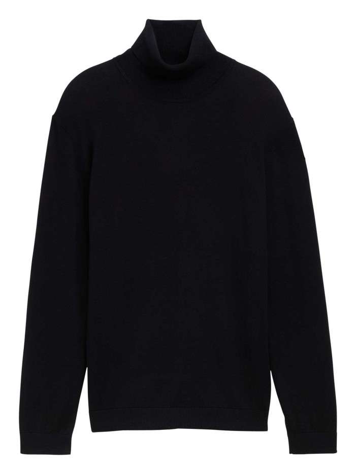 Pull en coton noir uni...