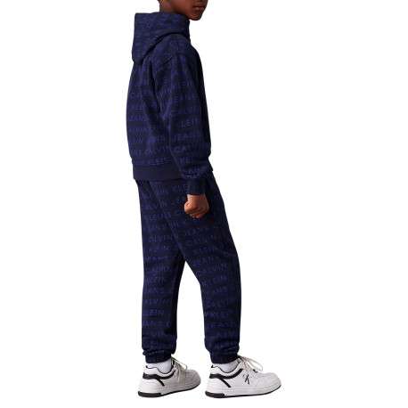 Sweat à capuche en coton nuit monogrammes avec une coupe droite - Image 2