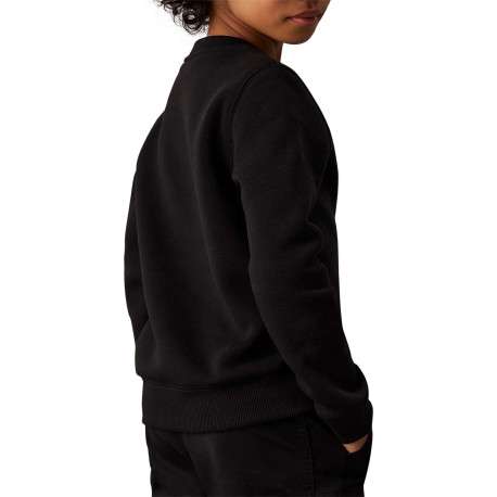Sweat en coton mélangé noir monogrammes avec un col rond et nom iconique - Image 2