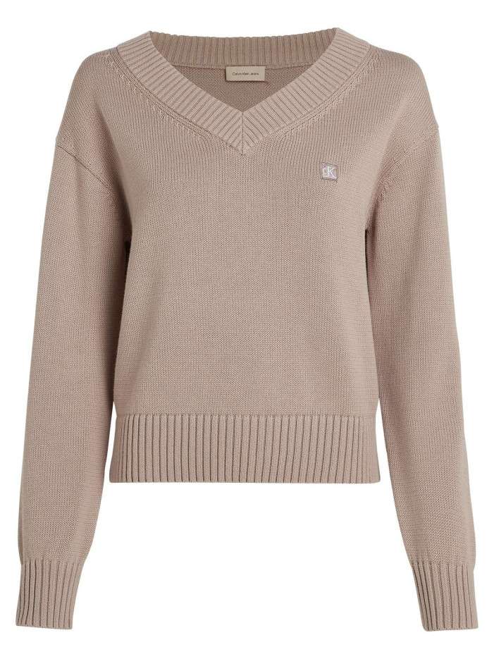 Pull en coton mauve uni...