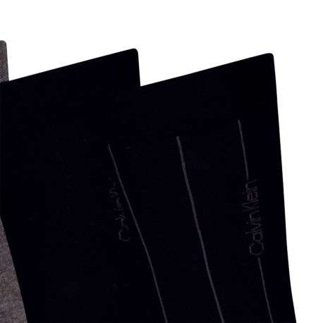 Lot de 3 paires de chaussettes hautes noires unies avec une coupe haute - Image 3