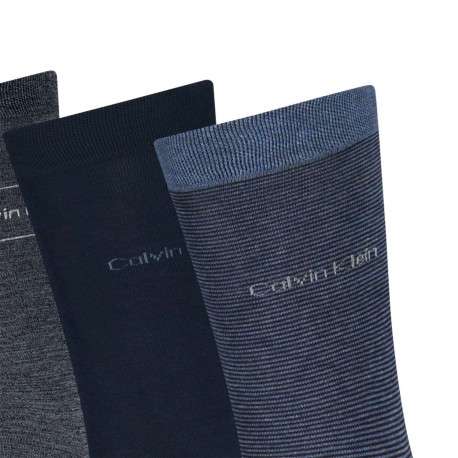 Lot de 4 paires de chaussettes hautes marine unies à coupe haute - Image 3