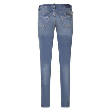 Jean Alexa Slim S-Sdm en coton bleu avec une fermeture zippée et une bouton - Image 2