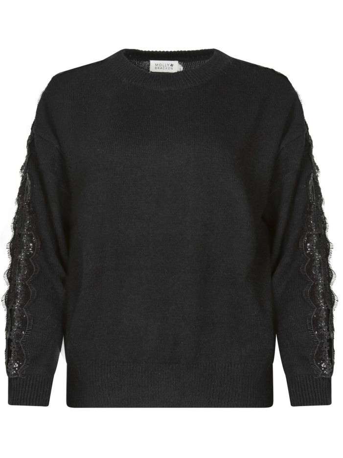 Pull noir uni avec une...