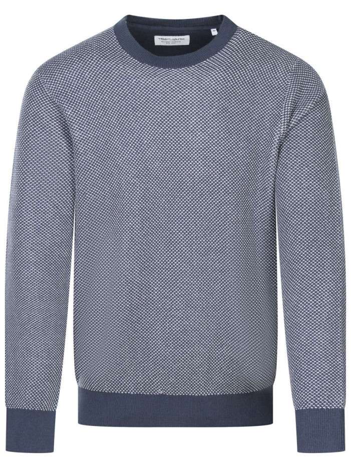 Pull en coton marine uni...