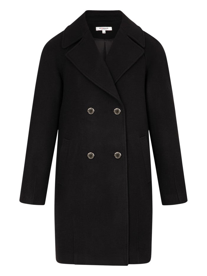 Manteau noir uni avec une...