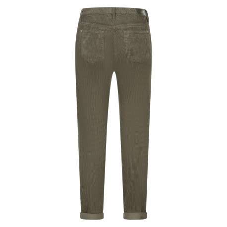 Pantalon 5 Poches en coton kaki et en velours côtelé avec une coupe bootcut - Image 2