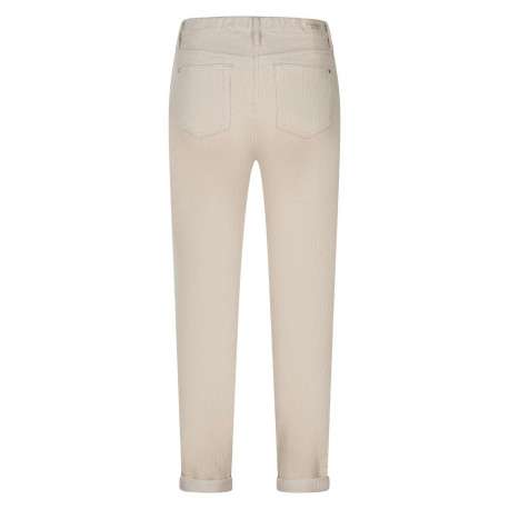 Pantalon 5 Poches en coton beige et en velours côtelé avec une coupe bootcut - Image 2
