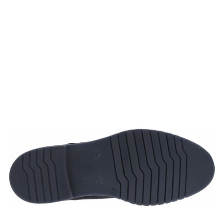 Bottines bleues marine en cuir à talon décroché bas avec lacets ronds - Image 5