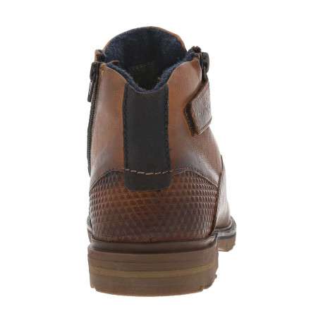Bottines en cuir cognac pourvues de lacets ronds avec semelle à talon plat - Image 12