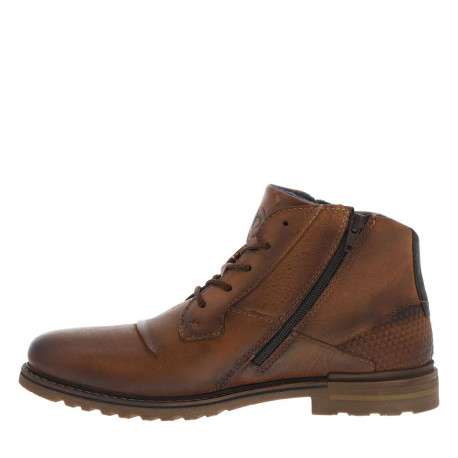 Bottines en cuir cognac pourvues de lacets ronds avec semelle à talon plat - Image 8