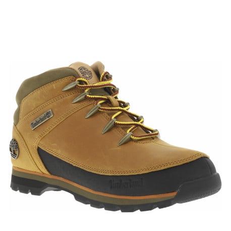 Bottines en cuir marron à talon décroché bas avec lacets ronds et logos en métal - Image 3