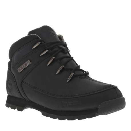 Bottines en cuir noires avec un talon plat et des lacets ronds - Image 9