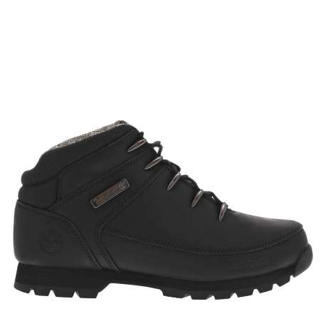 Bottines en cuir noires avec un talon plat et des lacets ronds - Image 2