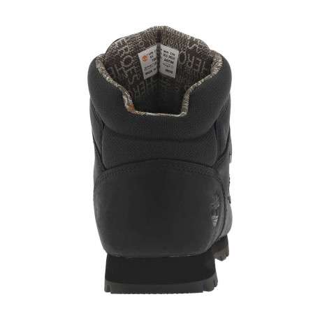 Bottines en cuir noires avec un talon plat et des lacets ronds - Image 12