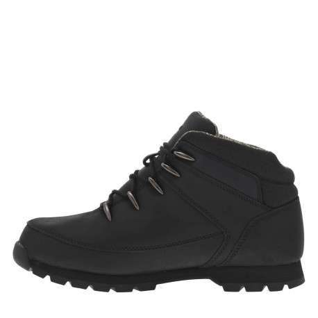 Bottines en cuir noires avec un talon plat et des lacets ronds - Image 8